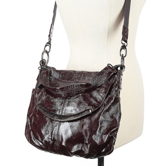 Hobo International Burgundy Leather Shoulder Strap Crossbody Bag - Picture 1 of 6